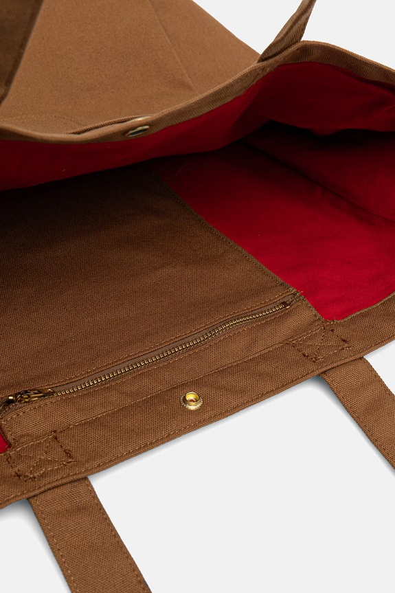 Bavlněná kabelka Carhartt WIP Bay Tote I036333.HZ01 hnědá