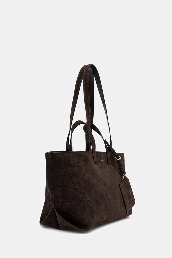 Semišová kabelka A.P.C. LE DRUMMER PXCAL.F67057 hnedá SS26