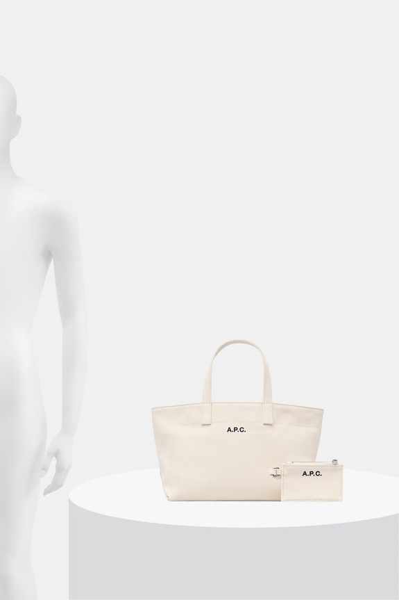 A.P.C. tote Γυναικεία βαμβακεία LE DRUMMER TOILE SMALL COHMP.F67045