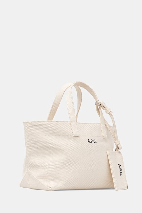A.P.C. tote Γυναικεία βαμβακεία LE DRUMMER TOILE SMALL COHMP.F67045 μπεζ SS26
