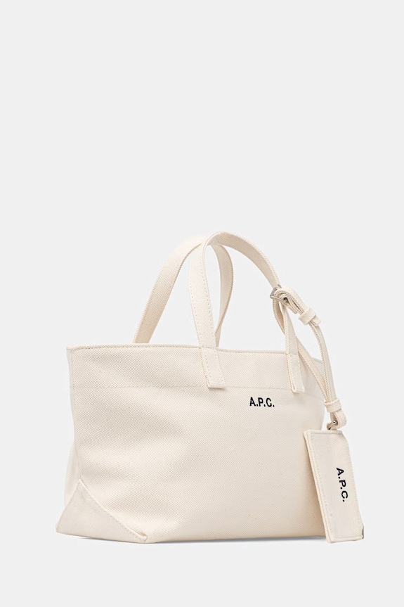 A.P.C. tote Γυναικεία βαμβακεία LE DRUMMER TOILE SMALL COHMP.F67045 μπεζ SS26