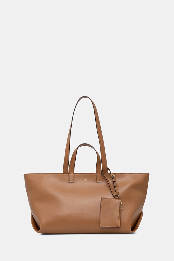 A.P.C. LE DRUMMER torebka shopper damska skórzana brązowy PXCCY.F67057