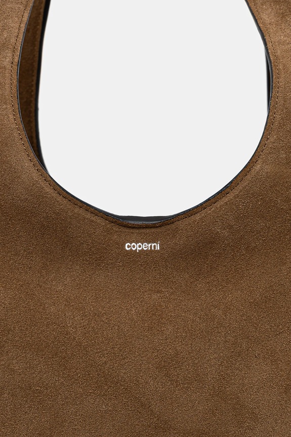 Coperni torebka zamszowa Folded brązowy COPBA131F6049