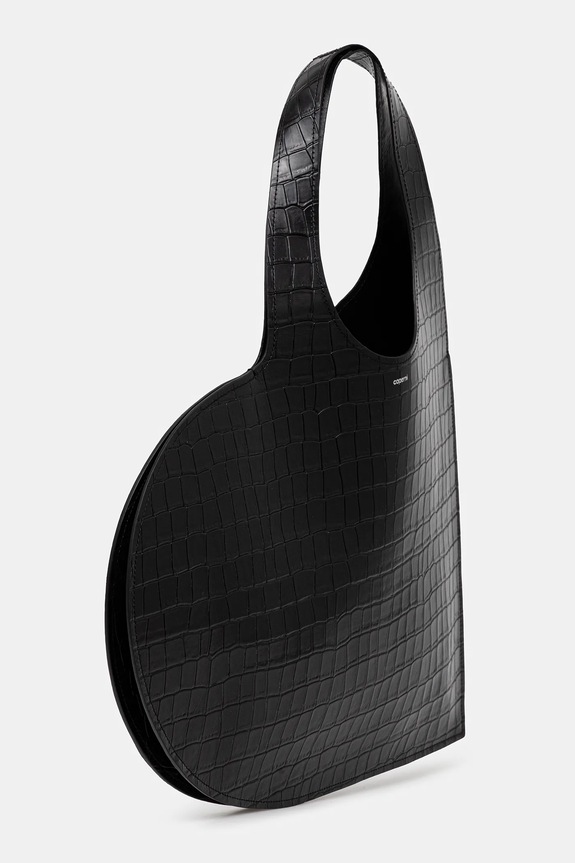 Coperni torebka skórzana Croco Double Heart COPBA113F6075 czarny SS26