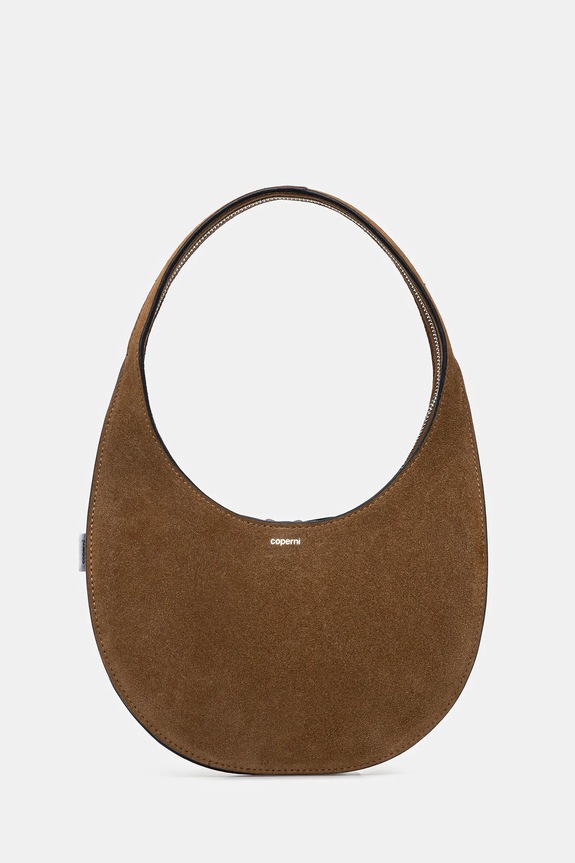 Coperni kopertówka zamszowa Soft Swipe skóra zamszowa brązowy COPBA108F6049