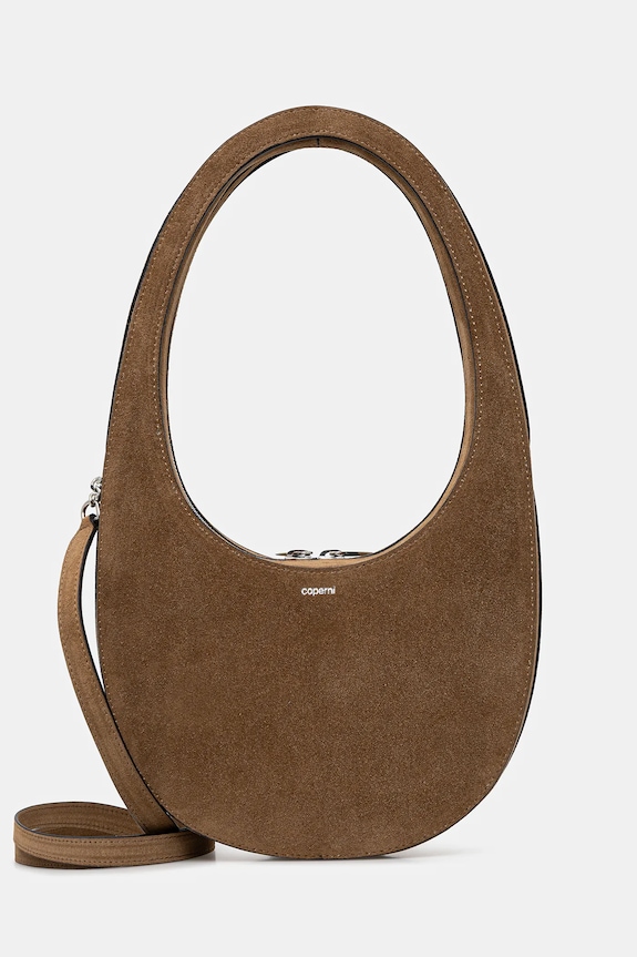 Coperni suede handbag Swipe plain brown COPBA38F6049