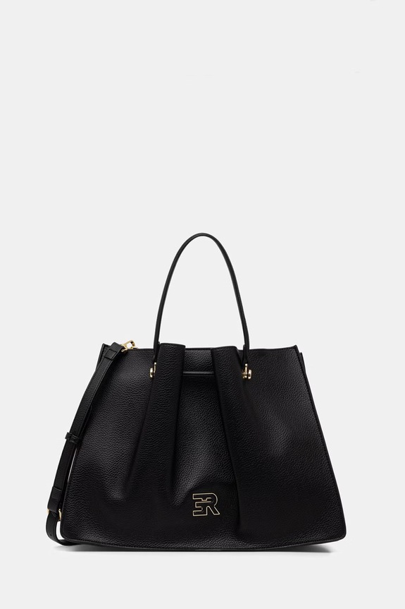 ERMANNO Firenze torebka shopper damska z imitacji skóry czarny 12402132