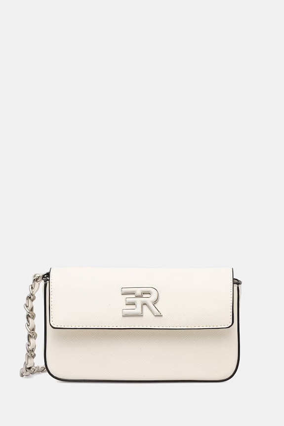 ERMANNO Firenze Crossbody kabelka dámska z imitácie kože béžová 12402162