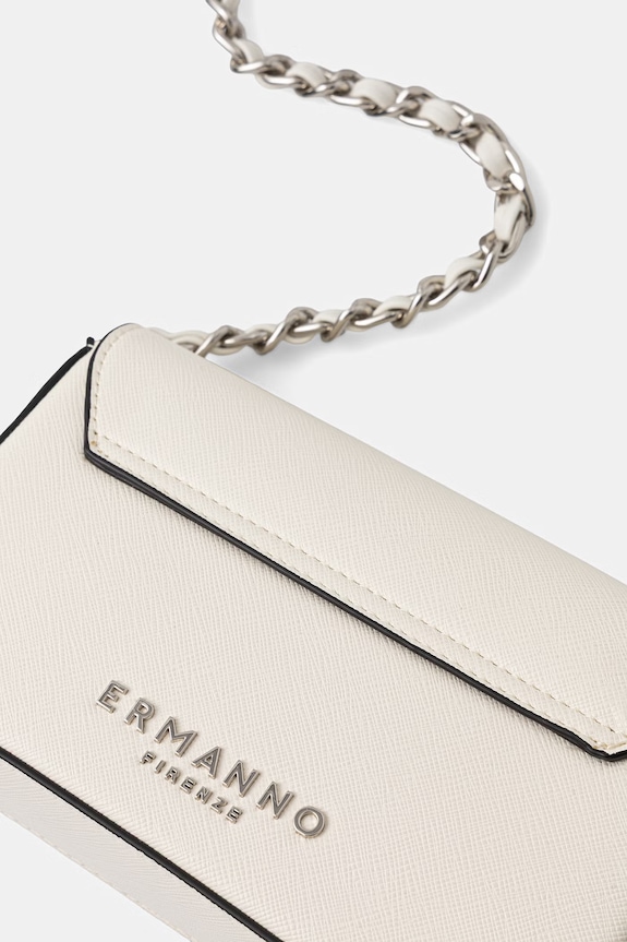 ERMANNO Firenze Crossbody kabelka dámska z imitácie kože béžová 12402162