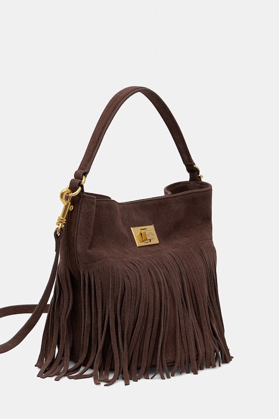ERMANNO Firenze crossbody kabelka dámska kožená 12402181 hnedá SS26