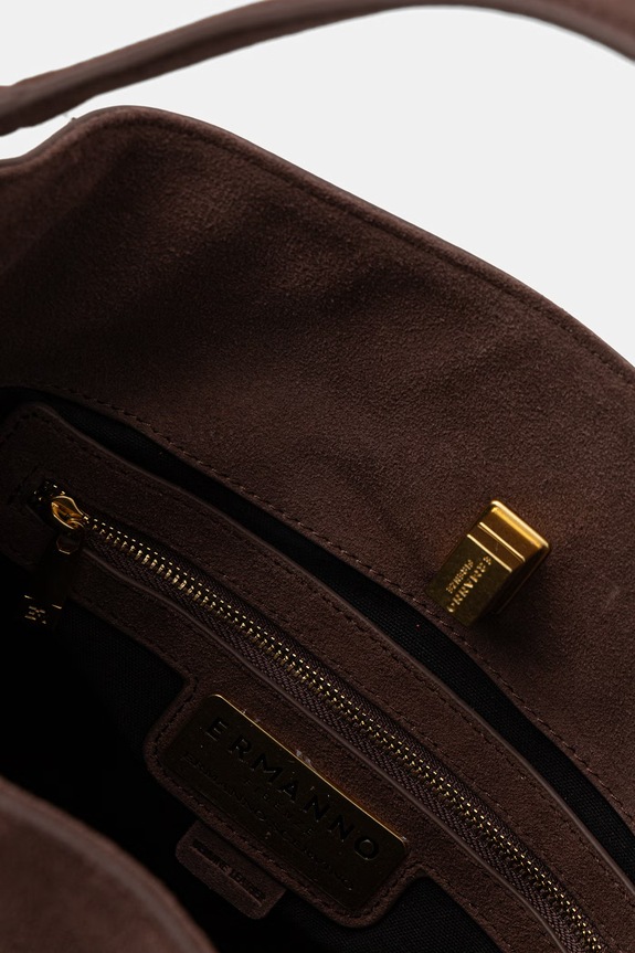 ERMANNO Firenze crossbody kabelka dámska kožená 12402181 hnedá