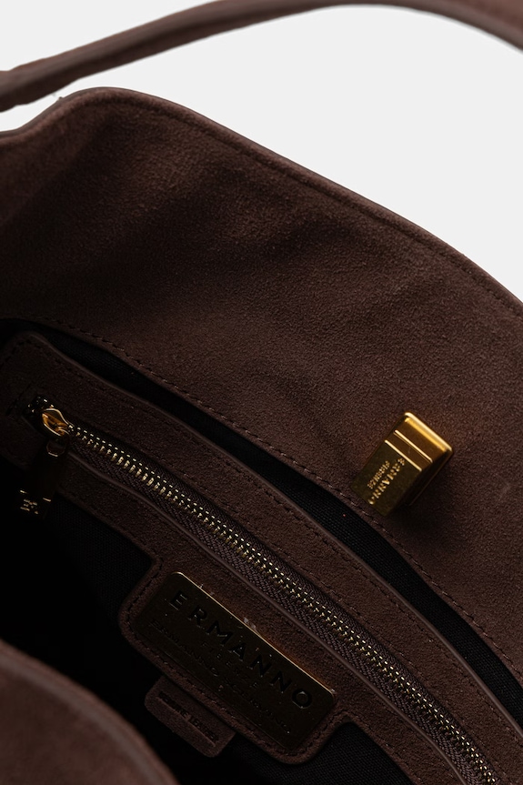 ERMANNO Firenze crossbody kabelka dámska kožená 12402181 hnedá