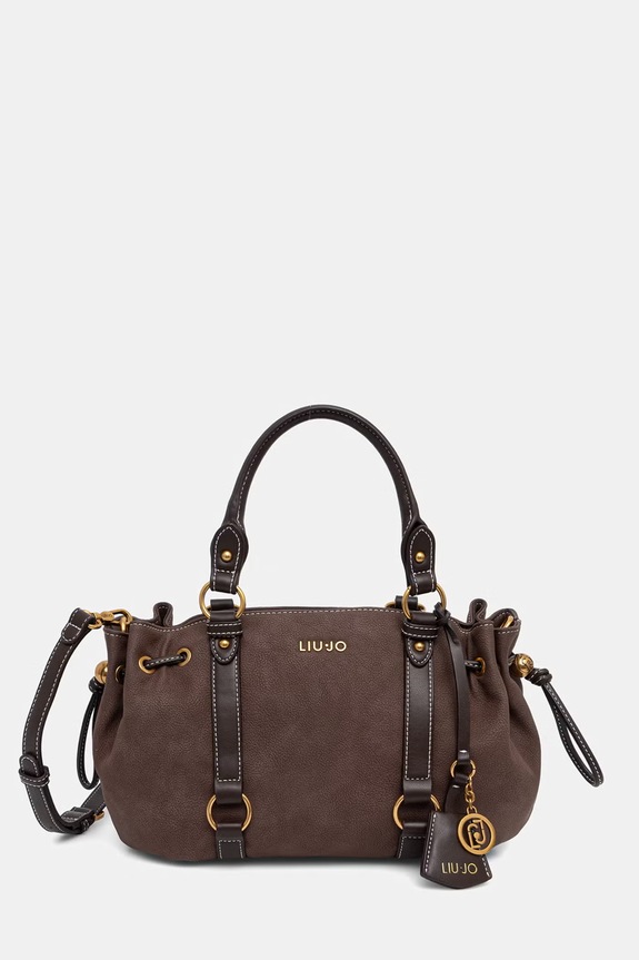 Τσάντα Liu Jo απλικέ καφέ AA6081.E1116