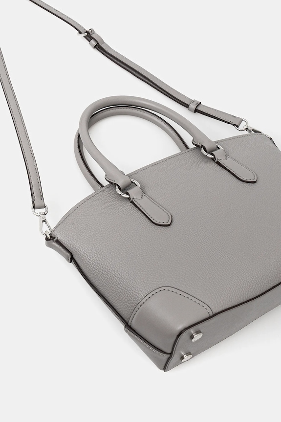 MICHAEL Michael Kors Kabelka dámska kožená sivá 30R6S1WS8V