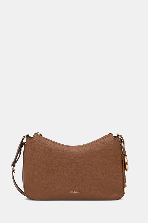 Δερμάτινη τσάντα MICHAEL Michael Kors λείο δέρμα καφέ 30F5GY5M6L