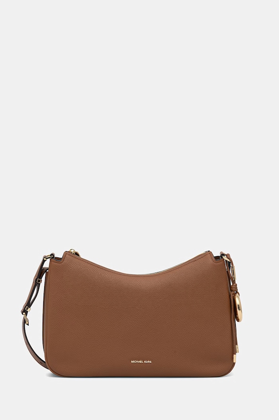 Δερμάτινη τσάντα MICHAEL Michael Kors λείο δέρμα καφέ 30F5GY5M6L