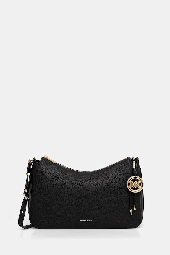 Kožená kabelka MICHAEL Michael Kors usňová koža čierna 30F5GY5M6L