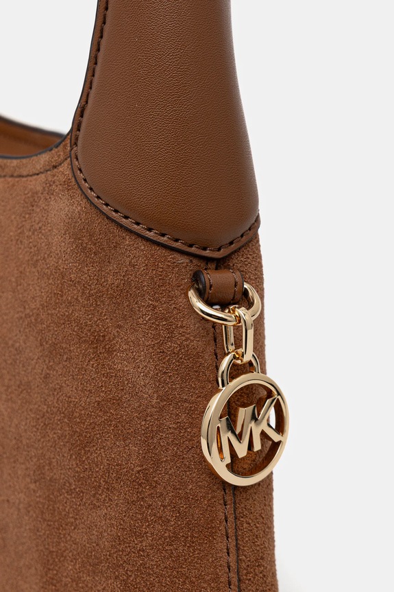 Semišová kabelka MICHAEL Michael Kors hnedá 30R6G0XL1S