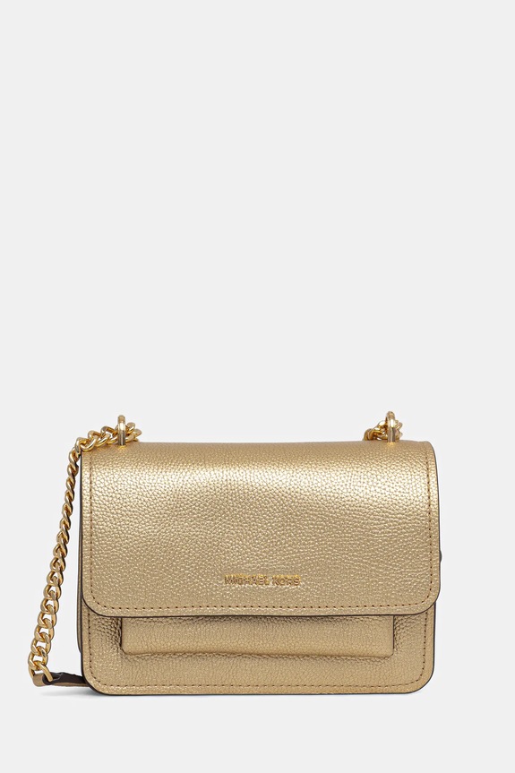 Kožená kabelka MICHAEL Michael Kors usňová koža zlatá 32S5GC7C1L