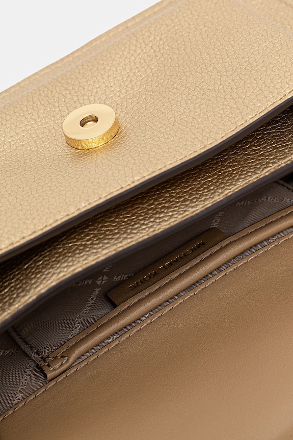 Kožená kabelka MICHAEL Michael Kors 32S5GC7C1L zlatá