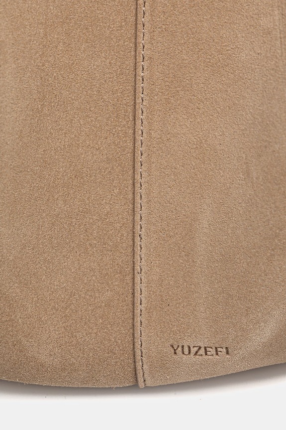 Accesorii Yuzefi geantă shopper pentru femei, din piele întoarsă LARGE MOCHI YUZSS26.HB.LM.S007 bej