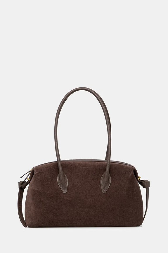 Yuzefi geantă pentru femei, din piele întoarsă BRIOCHE DUFFLE maro YUZRS26.HB.BD.S026