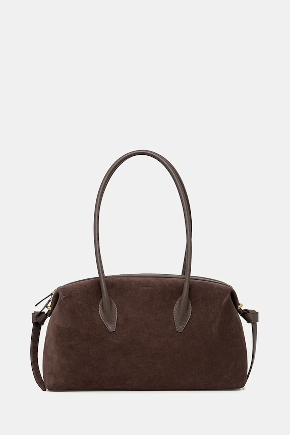 Yuzefi geantă pentru femei, din piele întoarsă BRIOCHE DUFFLE maro YUZRS26.HB.BD.S026