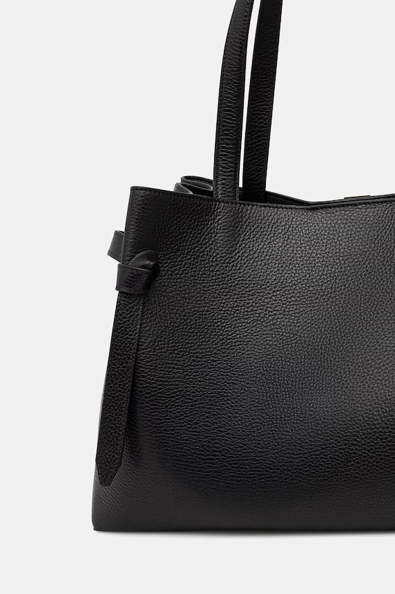 Accesorii Yuzefi poșetă de piele GYOZA TOTE YUZPF25.HB.GZT.L034 negru