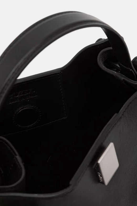 Yuzefi geantă crossbody de pentru femei, din piele GYOZA MINI YUZSS26.HB.MGZ.L072 negru