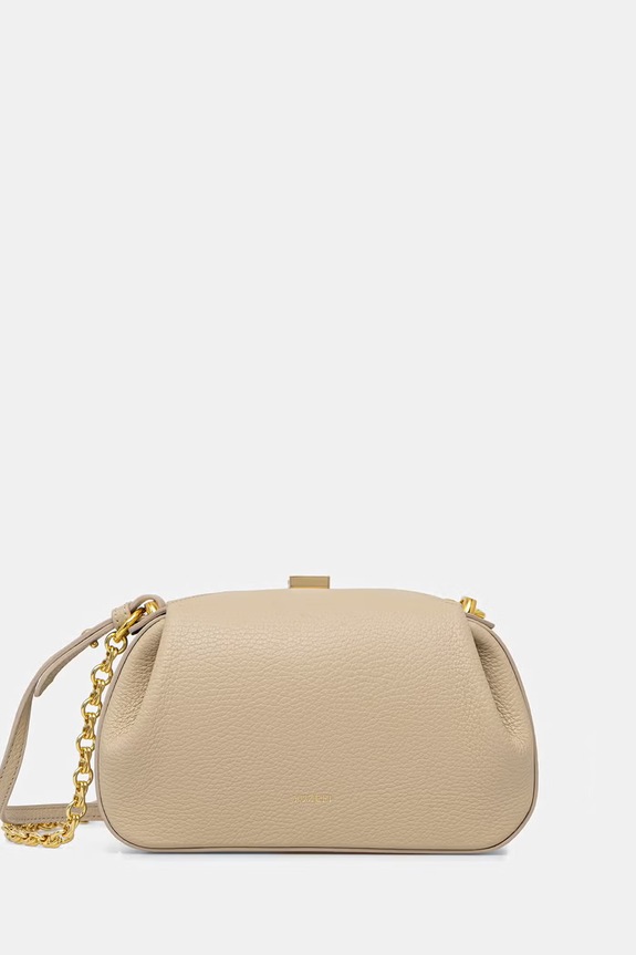 Yuzefi geantă pentru femei, din piele OYSTER CLUTCH MINI bej YUZRS26.HB.MOYC.L066