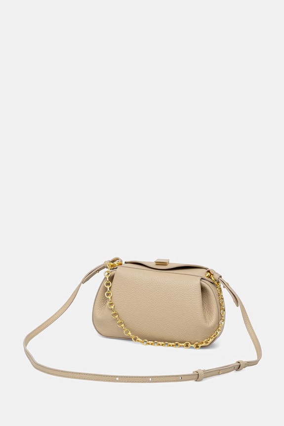 Accesorii Yuzefi geantă pentru femei, din piele OYSTER CLUTCH MINI YUZRS26.HB.MOYC.L066 bej