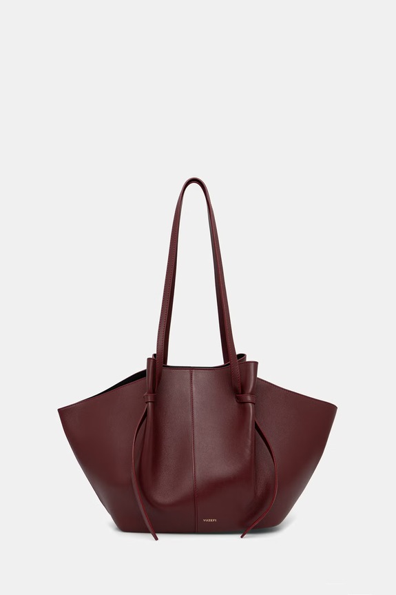 Yuzefi geantă shopper pentru femei, din piele LARGE MOCHI burgundia YUZSS26.HB.LM.L071