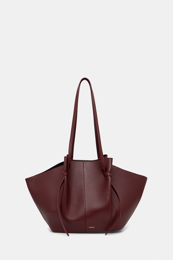 Yuzefi geantă shopper pentru femei, din piele LARGE MOCHI burgundia YUZSS26.HB.LM.L071