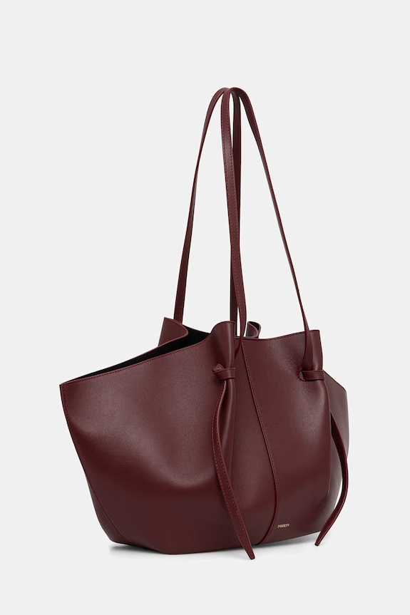 Yuzefi geantă shopper pentru femei, din piele LARGE MOCHI YUZSS26.HB.LM.L071 burgundia SS26