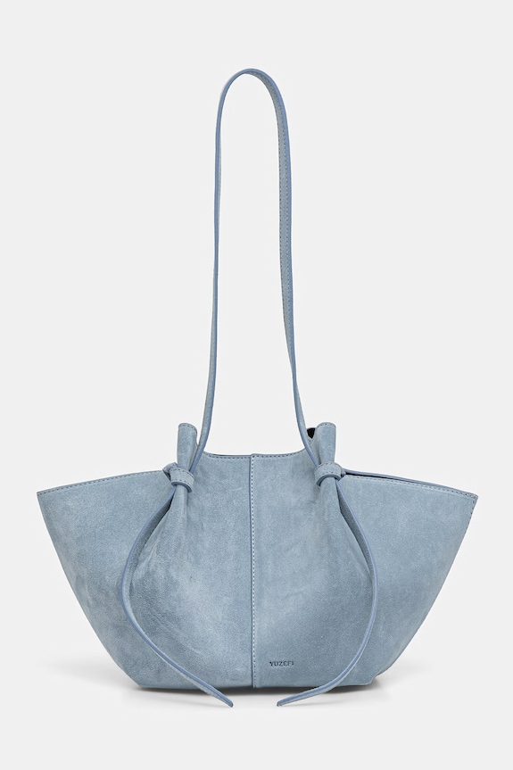 Yuzefi geantă shopper pentru femei, din piele întoarsă MOCHI albastru YUZSS26.HB.MO.S027