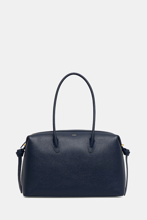 Yuzefi geantă shopper pentru femei, din piele LARGE BRIOCHE DUFFLE bleumarin YUZSS26.HB.LBD.L063