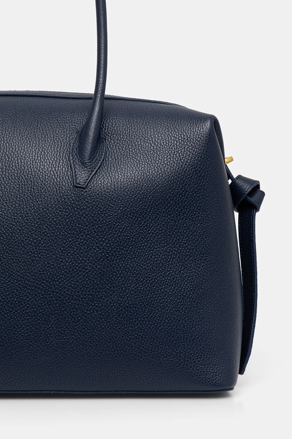 Yuzefi geantă shopper pentru femei, din piele LARGE BRIOCHE DUFFLE bleumarin YUZSS26.HB.LBD.L063