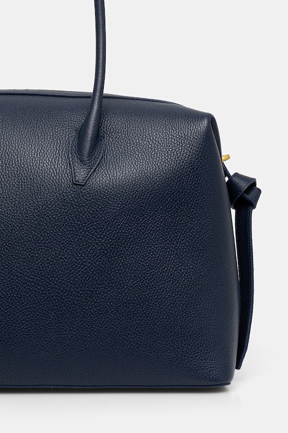 Yuzefi geantă shopper pentru femei, din piele LARGE BRIOCHE DUFFLE bleumarin YUZSS26.HB.LBD.L063