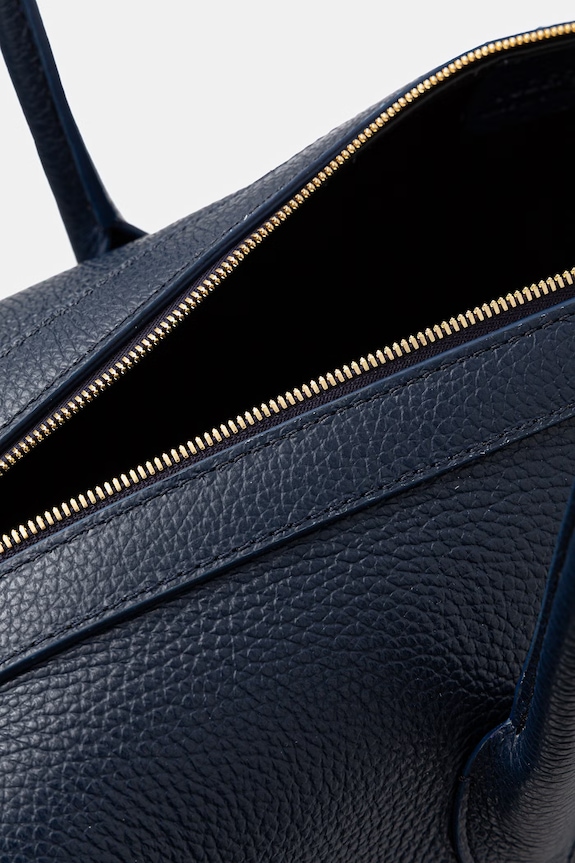 Yuzefi geantă shopper pentru femei, din piele LARGE BRIOCHE DUFFLE YUZSS26.HB.LBD.L063 bleumarin