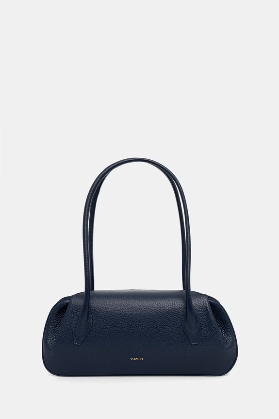 Yuzefi geantă baguette pentru femei, din piele OYSTER SHOULDER BAG bleumarin YUZSS26.HB.OYSB.L063