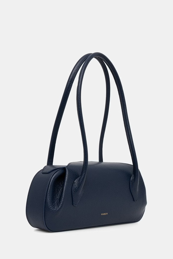 Yuzefi geantă baguette pentru femei, din piele OYSTER SHOULDER BAG YUZSS26.HB.OYSB.L063 bleumarin SS26