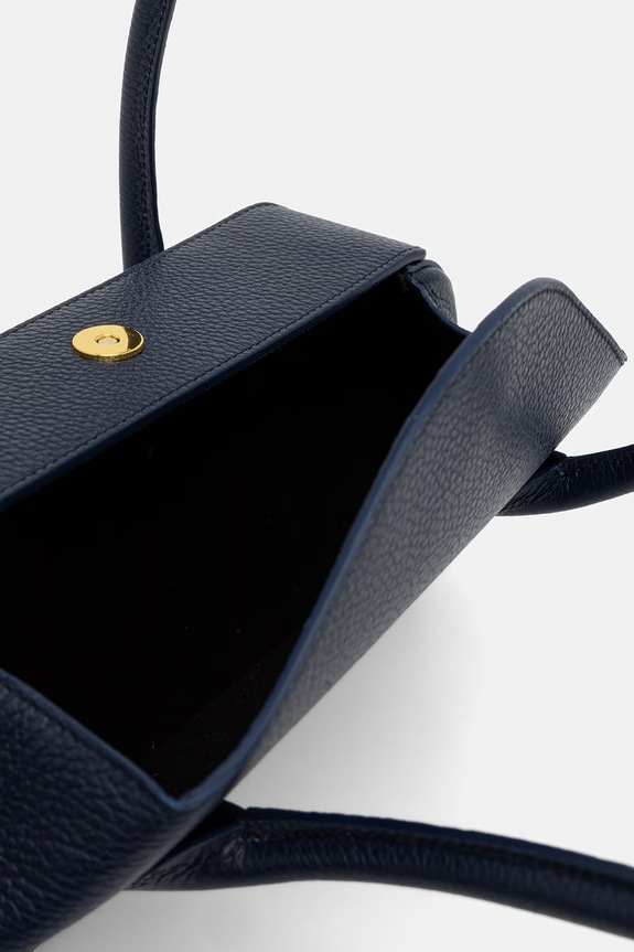 Yuzefi geantă baguette pentru femei, din piele OYSTER SHOULDER BAG bleumarin YUZSS26.HB.OYSB.L063