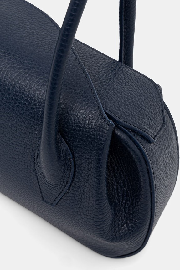 Yuzefi geantă baguette pentru femei, din piele OYSTER SHOULDER BAG YUZSS26.HB.OYSB.L063 bleumarin