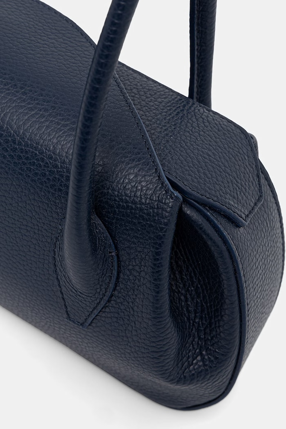 Yuzefi geantă baguette pentru femei, din piele OYSTER SHOULDER BAG YUZSS26.HB.OYSB.L063 bleumarin