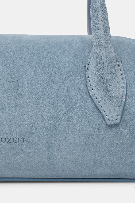 Yuzefi geantă baguette pentru femei, din piele întoarsă OYSTER SHOULDER BAG MINI YUZSS26.HB.OSM.S027 albastru