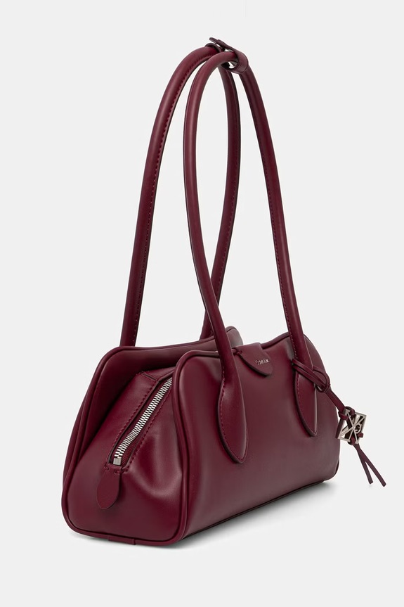 Calvin Klein torebka kuferek damska z imitacji skóry LV04F3369G bordowy SS26