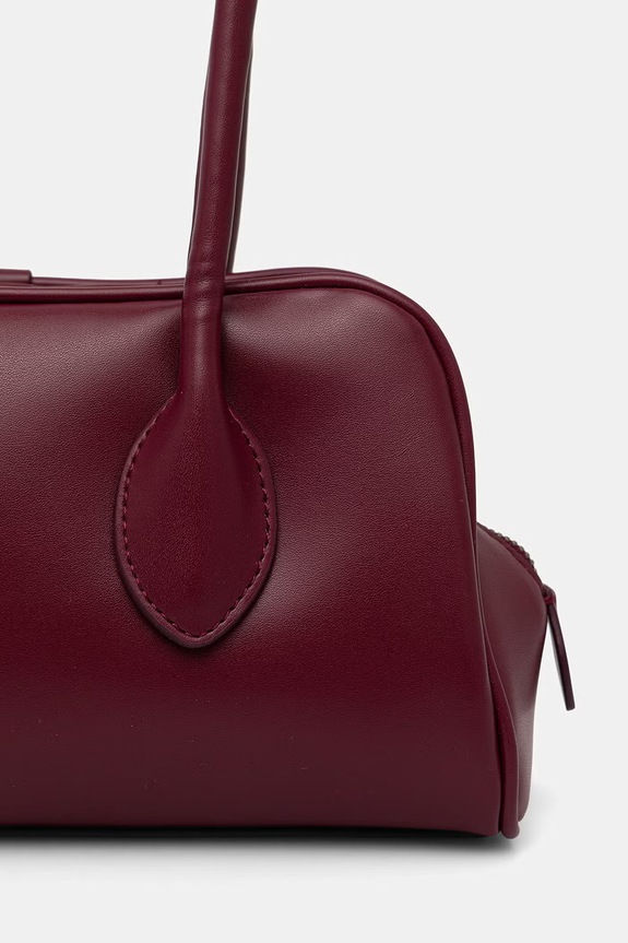 Akcesoria Calvin Klein torebka kuferek damska z imitacji skóry LV04F3369G bordowy