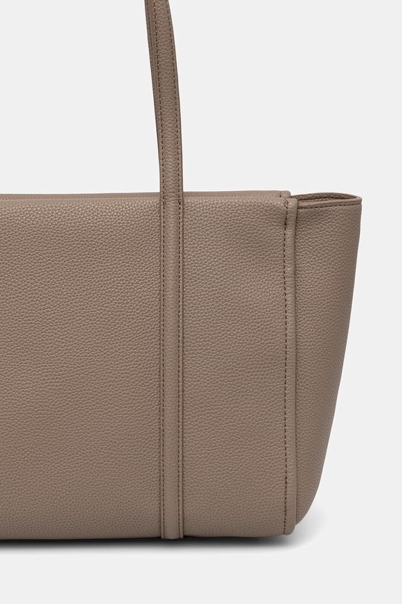 Akcesoria Calvin Klein torebka shopper damska z imitacji skóry LV04F3424G beżowy