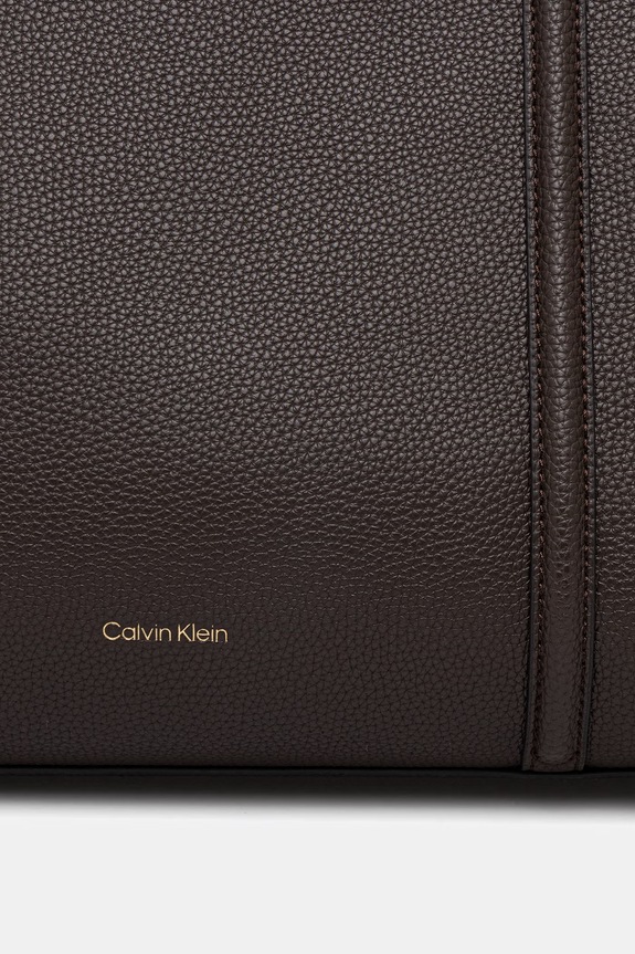Calvin Klein kabelka typu shopper dámska z imitácie kože hnedá LV04F3424G