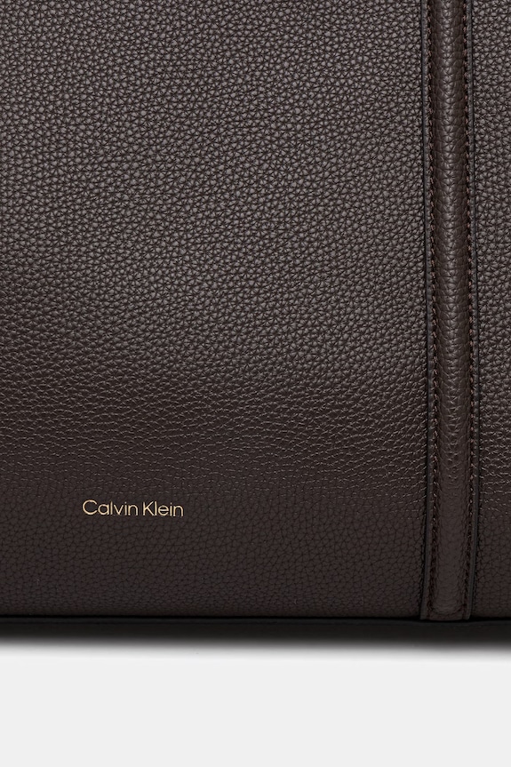 Calvin Klein kabelka typu shopper dámska z imitácie kože hnedá LV04F3424G